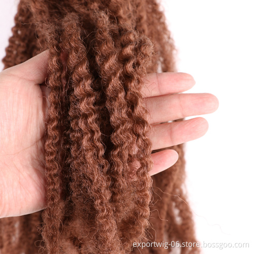 Afro Kinky Twists Braiding Hair Colorful Braids 18 inch Crochet Hair Extensions Synthetic Marley Hair